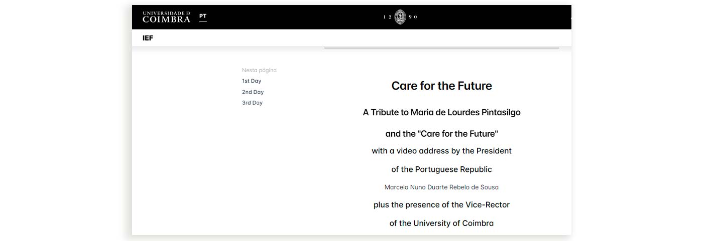 Care For The Future IEF Universidade de Coimbra